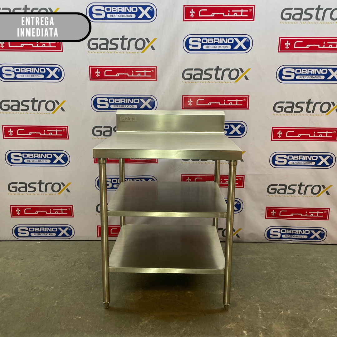 Mesa de Apoyo con Piso y Entrepaño (75x76x90 cm)