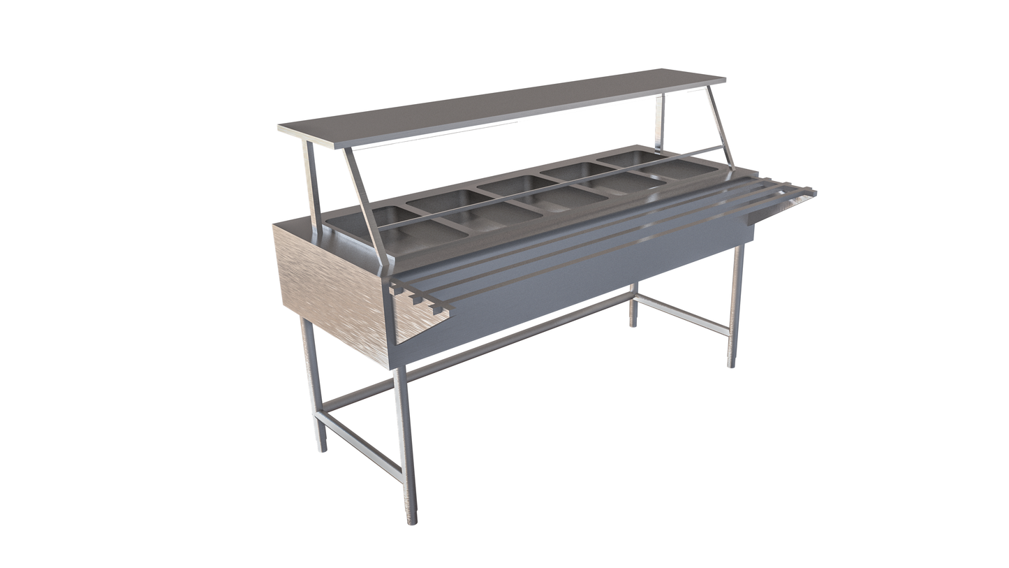 Baño maría con 1/2 faldón eléctrico - Gastrox