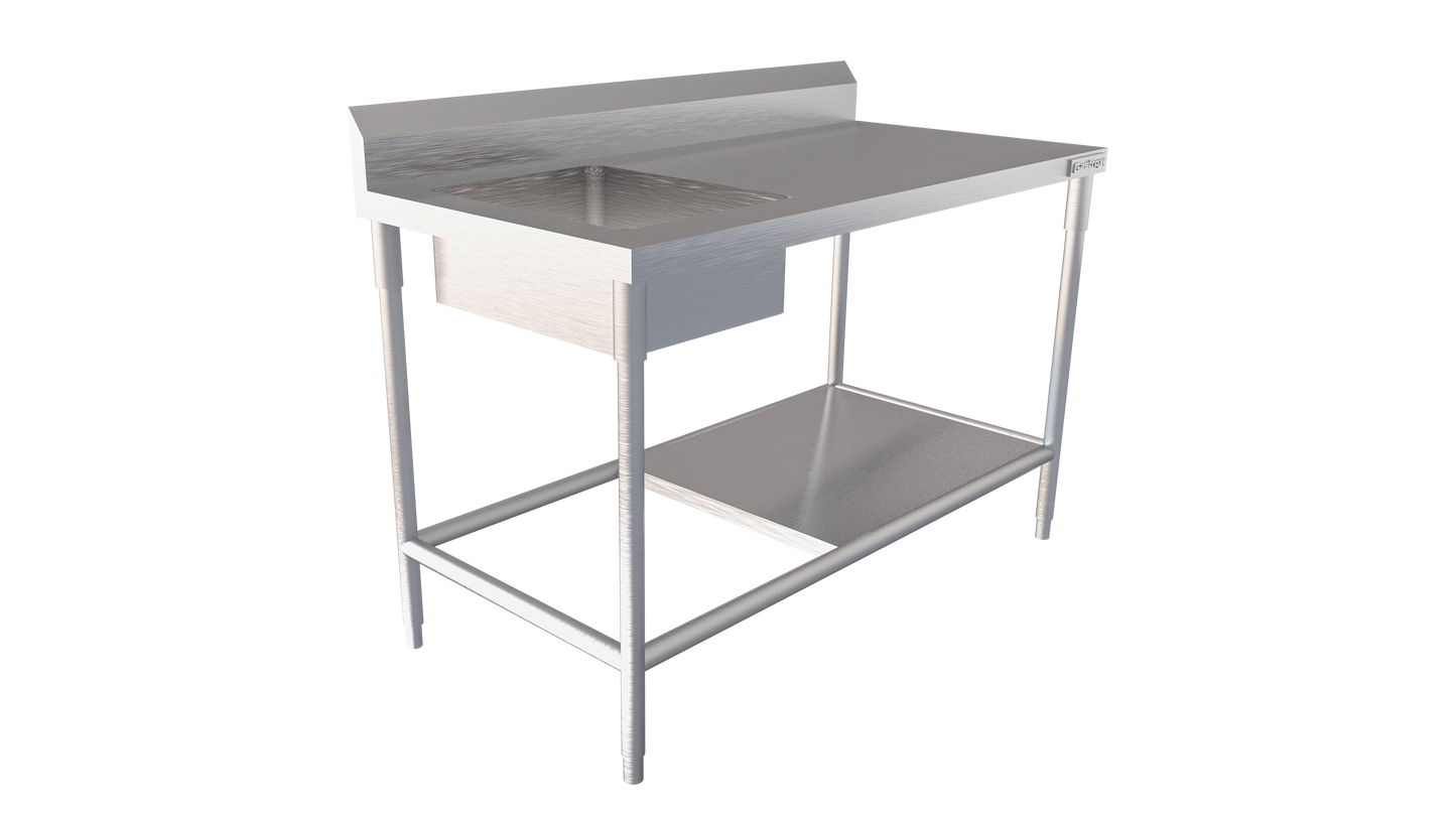 Mesa de trabajo con tarja y piso - Gastrox