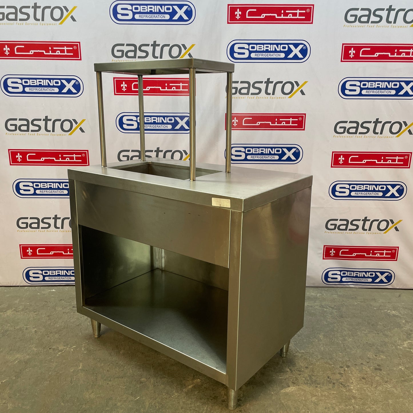 Barra Fría con Gabinete con Repisa de Paso (100x60x90cm)