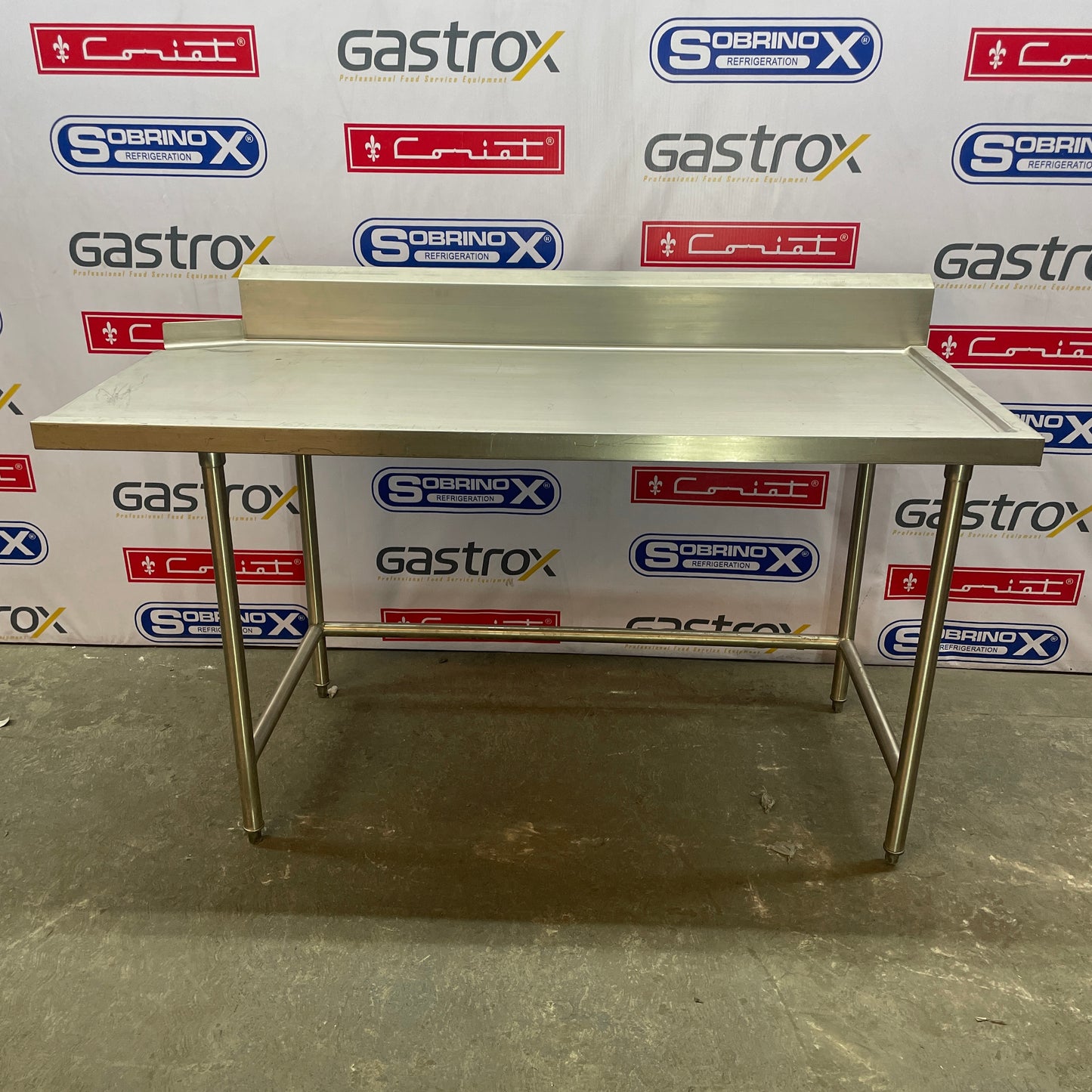 MESA DE RECIBO DE LOZA LIMPIA CON ENTRADA IZQUIERDA (170x76x90 cm)