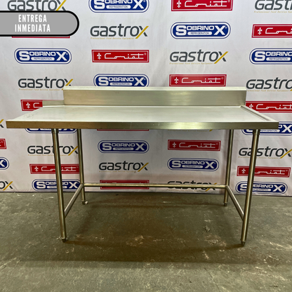 MESA DE RECIBO DE LOZA LIMPIA CON ENTRADA IZQUIERDA (170x76x90 cm)