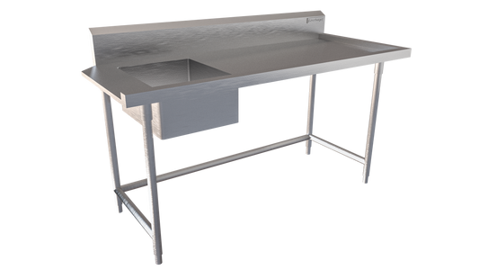 Mesa de trabajo con tarja sin piso. - Gastrox